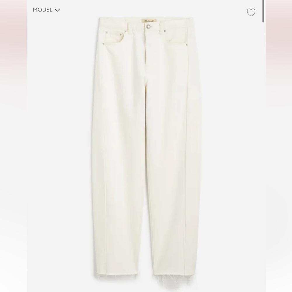 Madewell Pieced Barrel-Leg Jeans Tile White